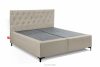 ARDEA Kontinentální postel s topperem sametová 160 cm krémová krémová - obrázok 3
