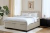 ARDEA Kontinentální postel s topperem sametová 160 cm krémová krémová - obrázok 13