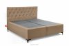 ARDEA Kontinentální postel s topperem samet 160 cm tmavě béžová tmavá béžová - obrázok 3