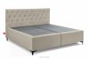 ARDEA Kontinentální postel s topperem z veluru 180 cm krémová krémová - obrázok 3