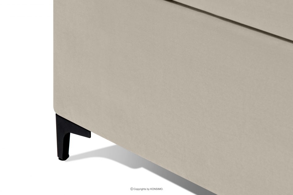 ARDEA Kontinentální postel s topperem z veluru 180 cm krémová krémová - obrázok 11