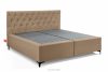 ARDEA Kontinentální postel s topperem samet 180 cm tmavě béžová tmavá béžová - obrázok 3