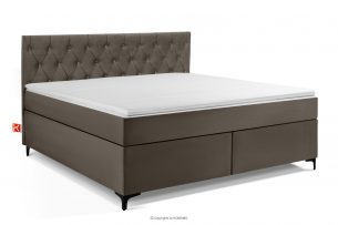 ARDEA, https://konsimo.sk/kolekcie/ardea/ Kontinentálna posteľ bonellové pružiny látka zamat 180 cm hnedá hnedá - obrázok