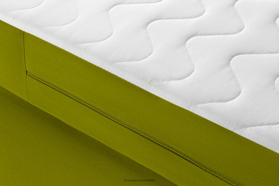 ARDEA Kontinentální postel 160 cm bonell a taštičkové pružiny olivový samet olivová - obrázok 6