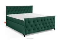 Kontinentální postel Bonell a taštičkové pružiny 160 cm tmavě zelený samet