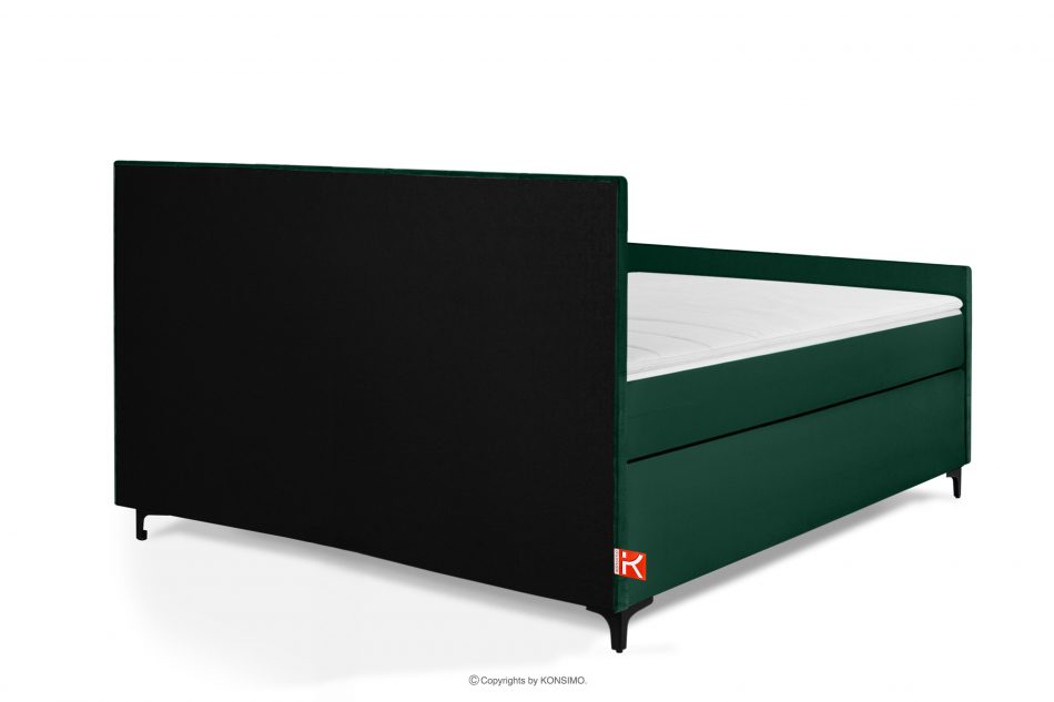 ARDEA Kontinentální postel Bonell a taštičkové pružiny 160 cm tmavě zelený samet tmavozelená - obrázok 4