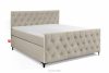 Kontinentální postel 160 cm s topperem sametově krémová