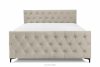 ARDEA Kontinentální postel 160 cm s topperem sametově krémová krémová - obrázok 4