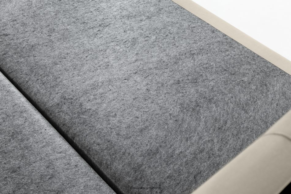 ARDEA Kontinentální postel 160 cm s topperem sametově krémová krémová - obrázok 10