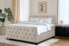 ARDEA Kontinentální postel 160 cm s topperem sametově krémová krémová - obrázok 13