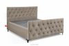 ARDEA Kontinentální postel 160 cm s topperem sametová béžová béžová - obrázok 3