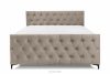 ARDEA Kontinentální postel 160 cm s topperem sametová béžová béžová - obrázok 4