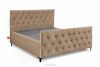 ARDEA Kontinentální postel 160 cm s topperem sametová tmavě béžová tmavá béžová - obrázok 3