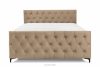ARDEA Kontinentální postel 160 cm s topperem sametová tmavě béžová tmavá béžová - obrázok 4