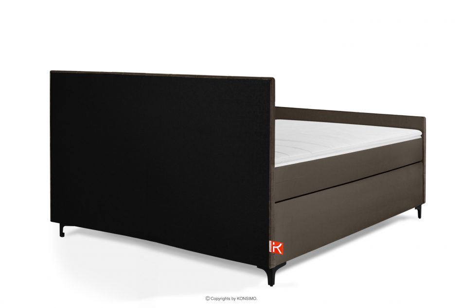 ARDEA Kontinentální postel 160 cm s bonelovými a taštičkovými pružinami hnědá sametová hnedá - obrázok 4