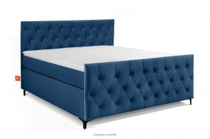 ARDEA, https://konsimo.sk/kolekcie/ardea/ Kontinentálna posteľ so snímateľným poťahom matraca 160 cm zamat námornícka modrá námornícka modrá - obrázok