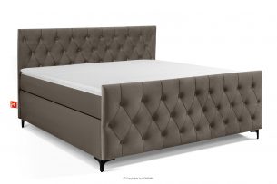 ARDEA, https://konsimo.sk/kolekcie/ardea/ Kontinentálna posteľ Bonell pružiny 180 cm zamat hnedá hnedá - obrázok