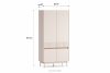 NALIA Elegantná drážkovaná skriňa krémová/dubová krémová/dubová - obrázok 9