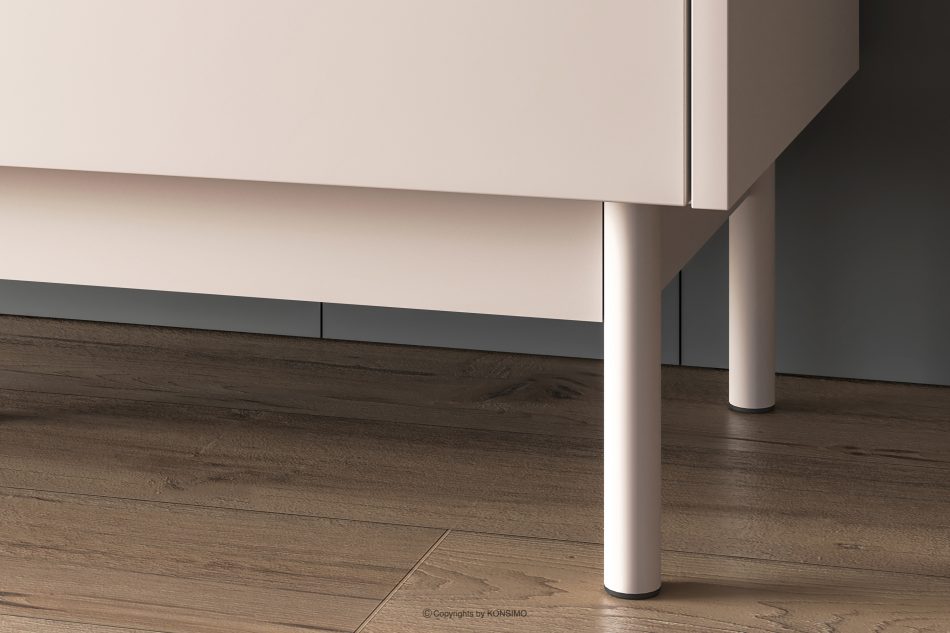 NALIA Elegantná drážkovaná vitrína krémová/dub krémová/dubová - obrázok 8