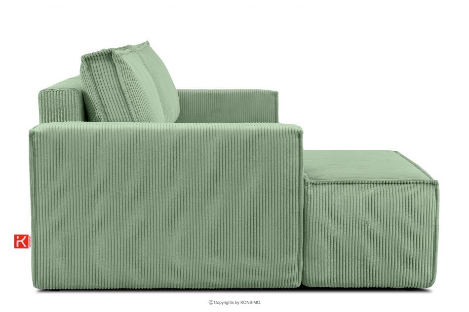 NAPI Rozkladacia rohová pohovka do obývačky mätová manšestrová ľavá mäta - obrázok 4