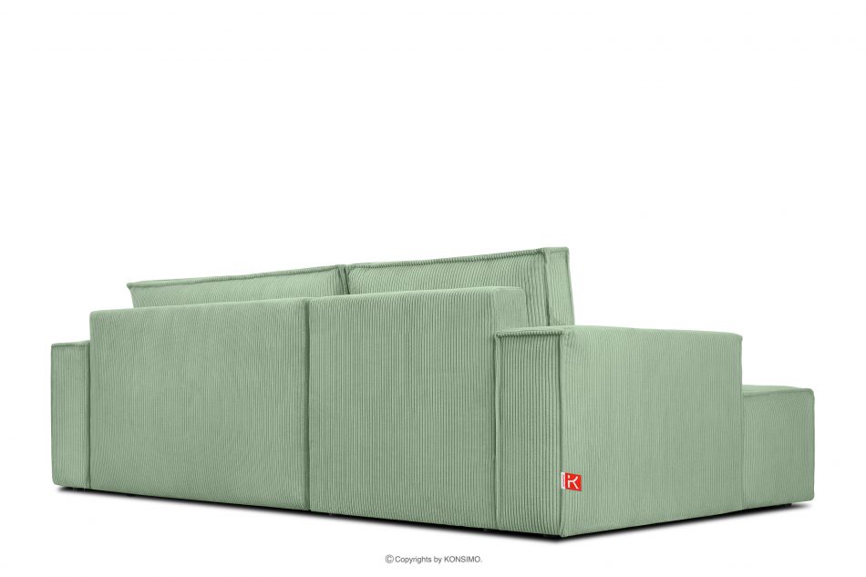 NAPI Rozkladacia rohová pohovka do obývačky mätová manšestrová ľavá mäta - obrázok 5