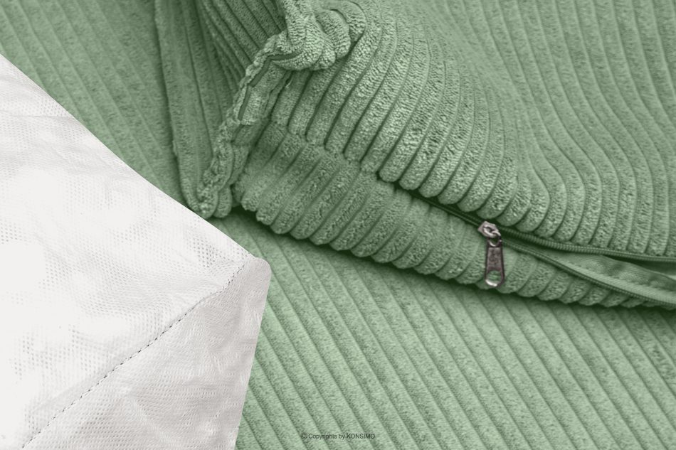 NAPI Rozkladacia rohová pohovka do obývačky mätová manšestrová ľavá mäta - obrázok 16