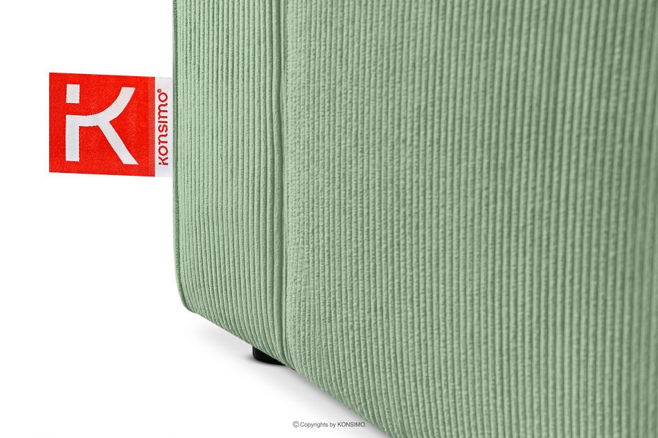 NAPI Rozkladacia rohová pohovka do obývačky mätová manšestrová ľavá mäta - obrázok 17