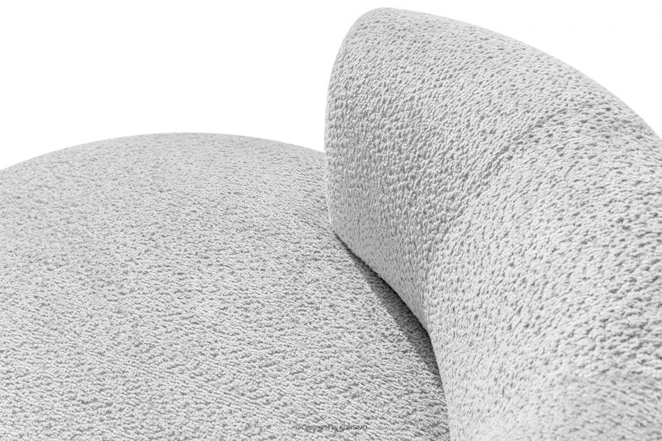 VIRA Otočné kreslo zo sivej šenilovej látky šedá - obrázok 6