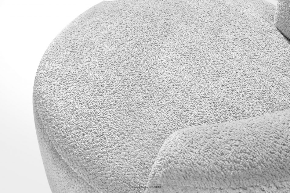 VIRA Otočné kreslo zo sivej šenilovej látky šedá - obrázok 7