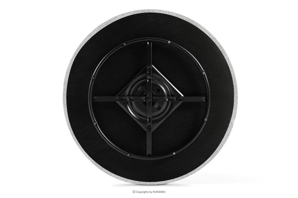 VIRA Otočné kreslo zo sivej šenilovej látky šedá - obrázok 10