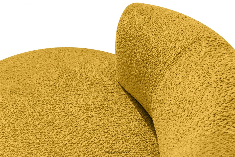 VIRA Otočné kreslo šenilová látka žltá žltá - obrázok 6