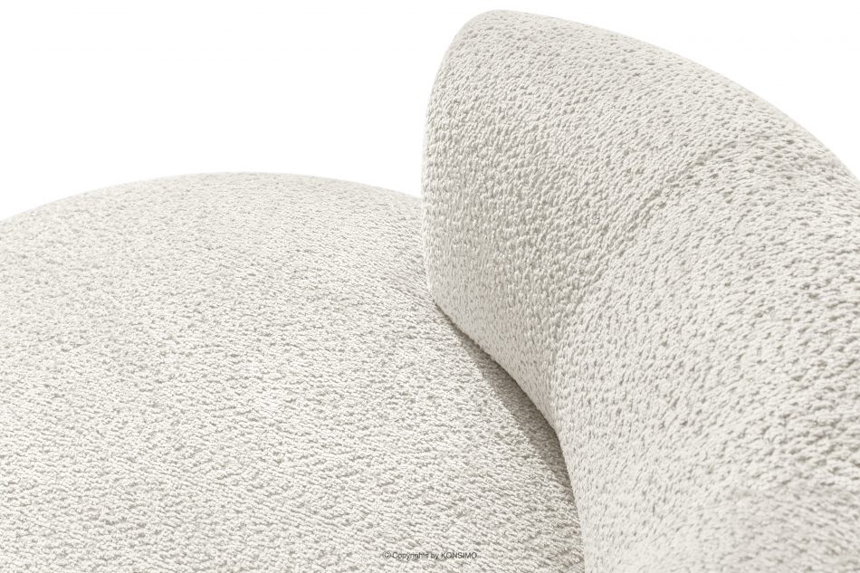 VIRA Šenilová látka otočné kreslo biela biela - obrázok 6