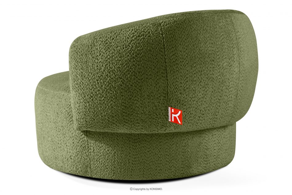 VIRA Otočné kreslo šenil olivový olivová - obrázok 3