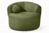 VIRA Otočné kreslo šenil olivový olivová - obrázok 6