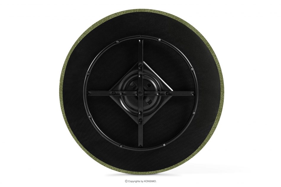 VIRA Otočné kreslo šenil olivový olivová - obrázok 10