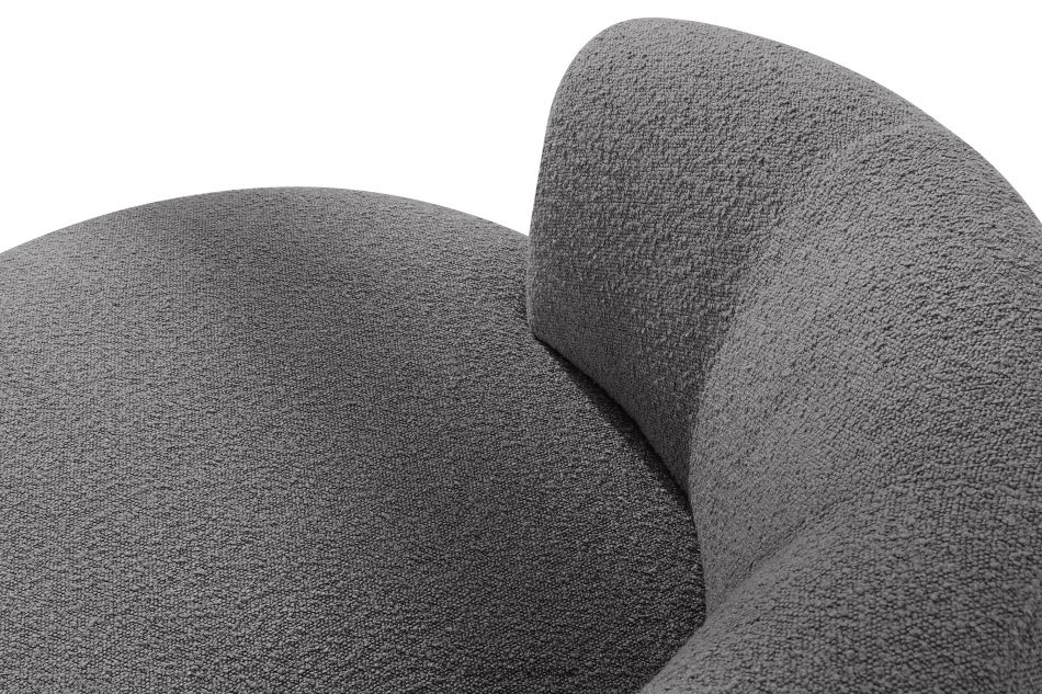 VIRA Japonské kreslo boucle tmavosivé tmavosivá - obrázok 6