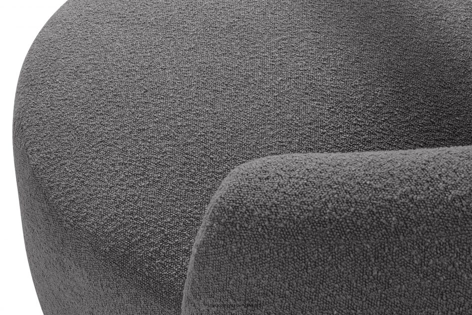 VIRA Japonské kreslo boucle tmavosivé tmavosivá - obrázok 7