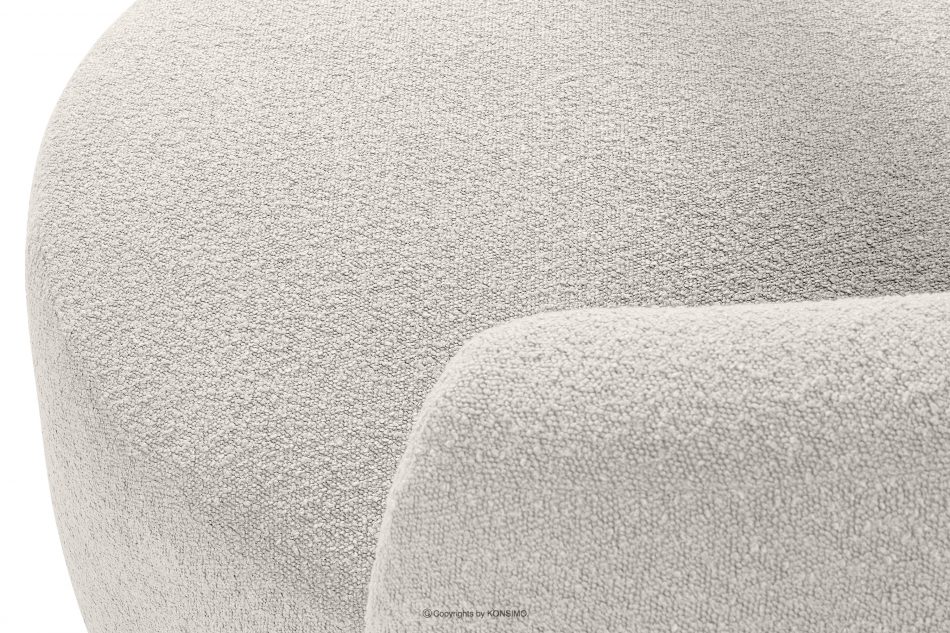 VIRA Japonské otočné kreslo boucle biele biela - obrázok 7