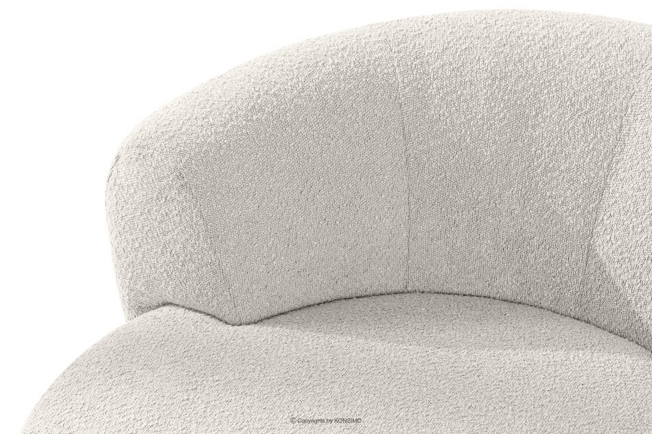 VIRA Japonské otočné kreslo boucle biele biela - obrázok 8