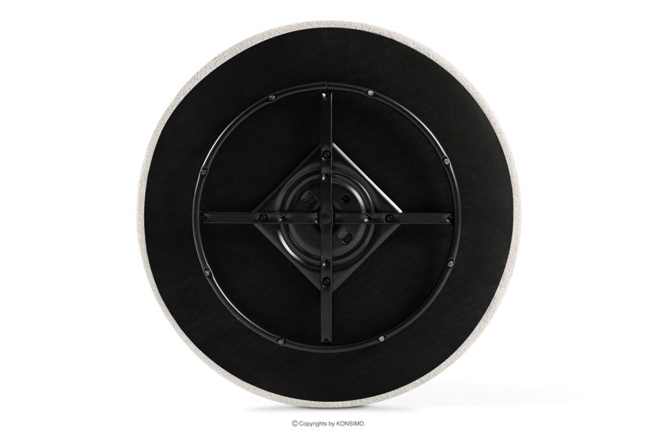 VIRA Japonské otočné kreslo boucle biele biela - obrázok 10