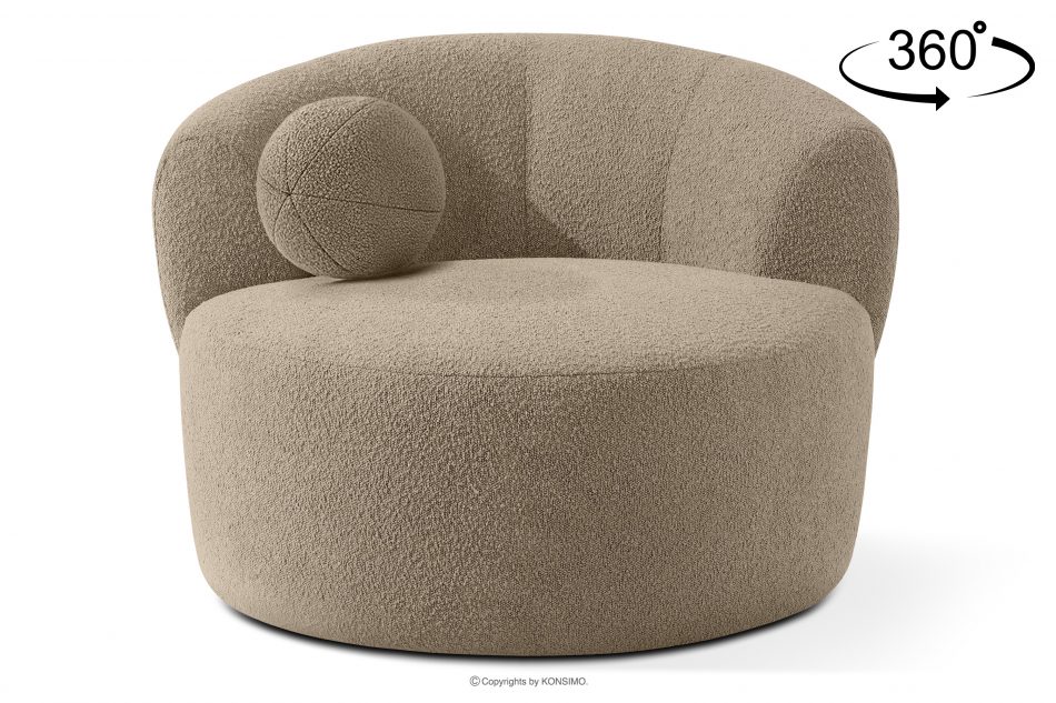 VIRA Japonské boucle kreslo béžová béžová - obrázok 0