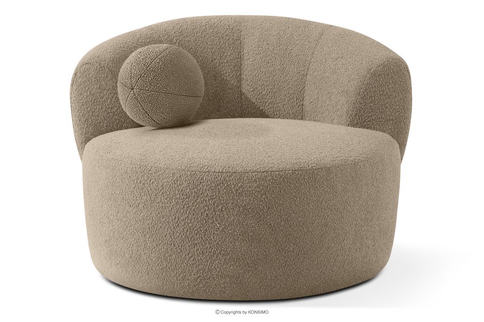 VIRA Japonské boucle kreslo béžová béžová - obrázok 5