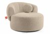VIRA Japonské otočné kreslo boucle svetlo béžová svetlo béžová - obrázok 3