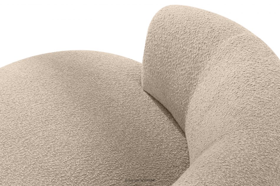 VIRA Japonské otočné kreslo boucle svetlo béžová svetlo béžová - obrázok 6