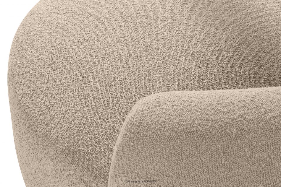 VIRA Japonské otočné kreslo boucle svetlo béžová svetlo béžová - obrázok 7