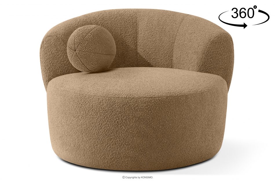 VIRA Japonské kreslo boucle tmavobéžová tmavá béžová - obrázok 0