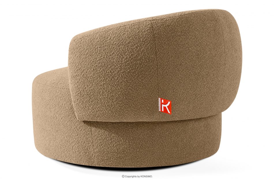 VIRA Japonské kreslo boucle tmavobéžová tmavá béžová - obrázok 3