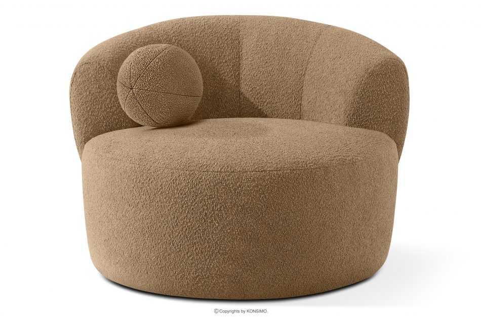 VIRA Japonské kreslo boucle tmavobéžová tmavá béžová - obrázok 5