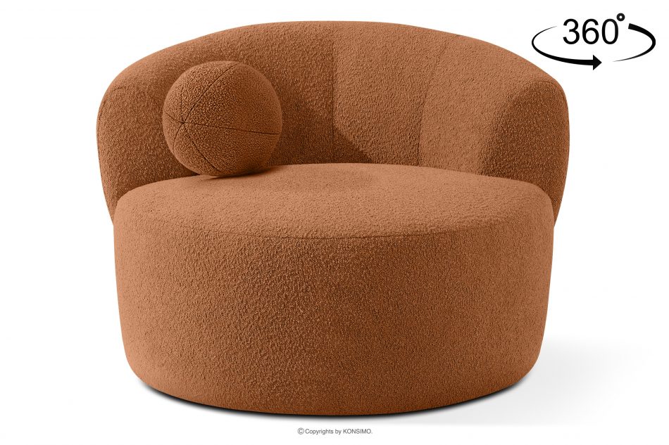 VIRA Japonské kreslo boucle červené červená - obrázok 0