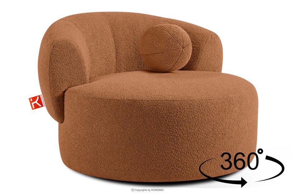 VIRA Japonské kreslo boucle červené červená - obrázok 4